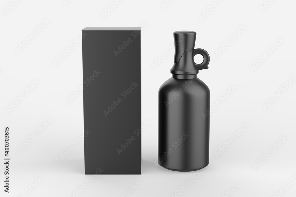 Matte Bottle With Handle and Wax Top Mockup. 3d illustration Matte Bottle With Handle and Wax Top Mockup. 3d illustration