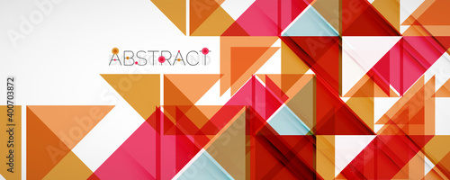 Set of vector triangle geometric backgrounds. Vector illustration for covers, banners, flyers and posters and other designs