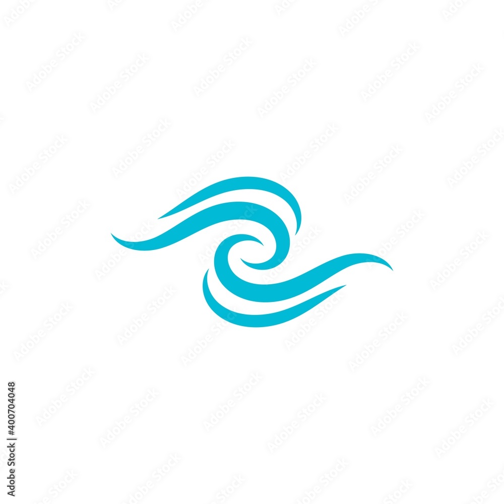 Naklejka premium Natural Water wave Logo