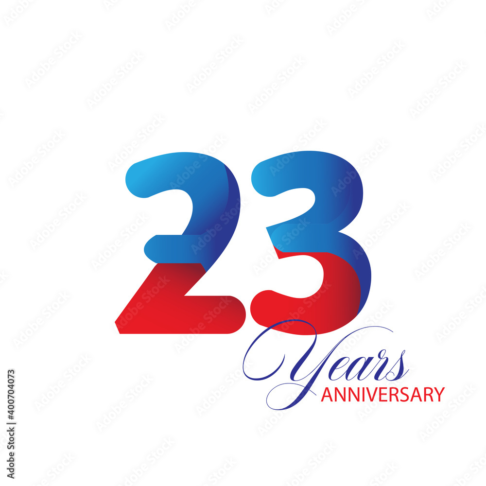 23 Year Anniversary celebration Vector Template Design Illustration 23 Year Anniversary celebration Vector Template Design Illustration