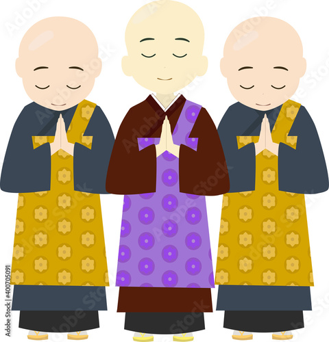 偉いお坊さんのイラスト