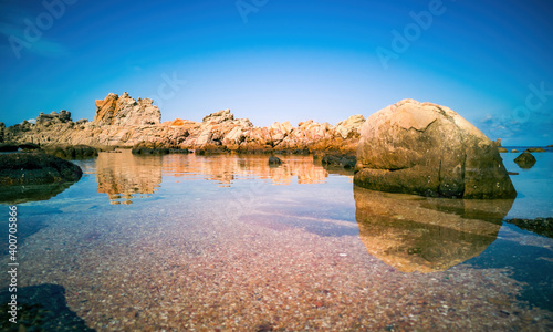 Inside the Lagune of Cala Canneddi, Sardinia photo