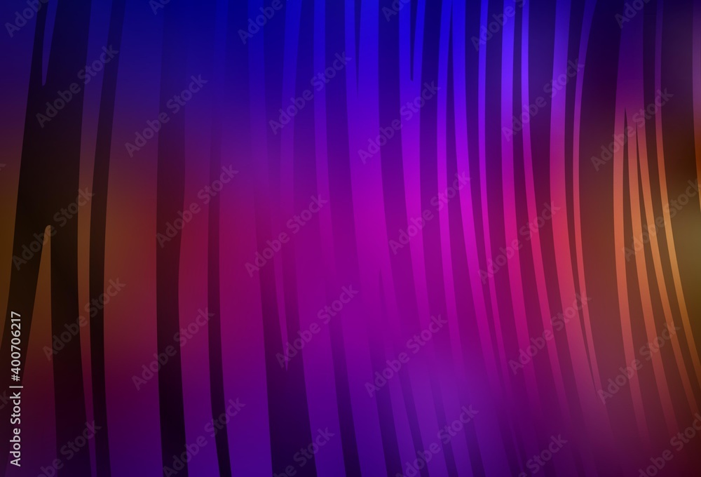 Dark Blue, Red vector pattern with curved lines.