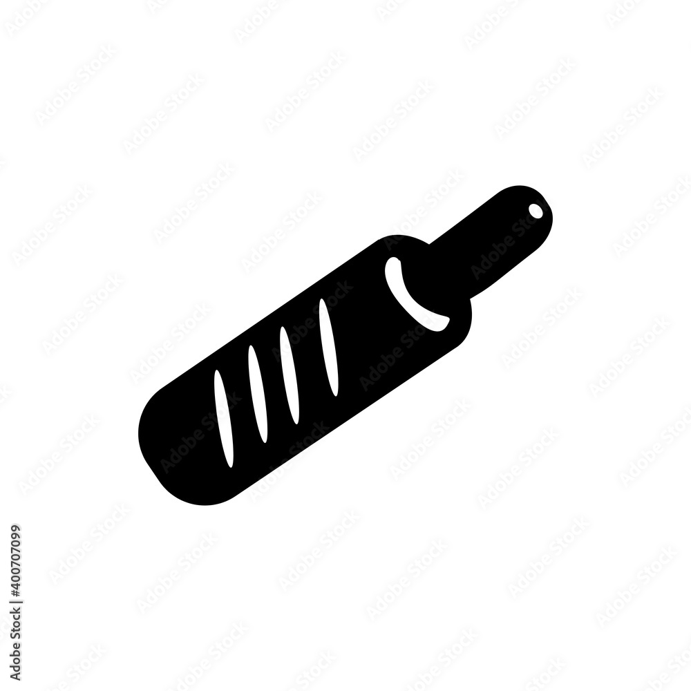 Simple French hotdog icon Flat vector illustration Simple French hotdog icon Flat vector illustration