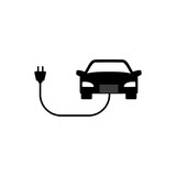 Eco electro car icon isolated on white background