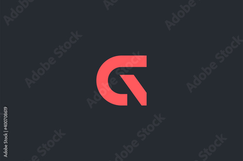 Minimal Modern Abstract Letter G Dark Background Logo Template