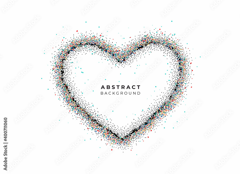 Heart particle Icon Love symbol. Valentine's Day sign vector graphic. Heart particle Icon Love symbol. Valentine's Day sign vector graphic.