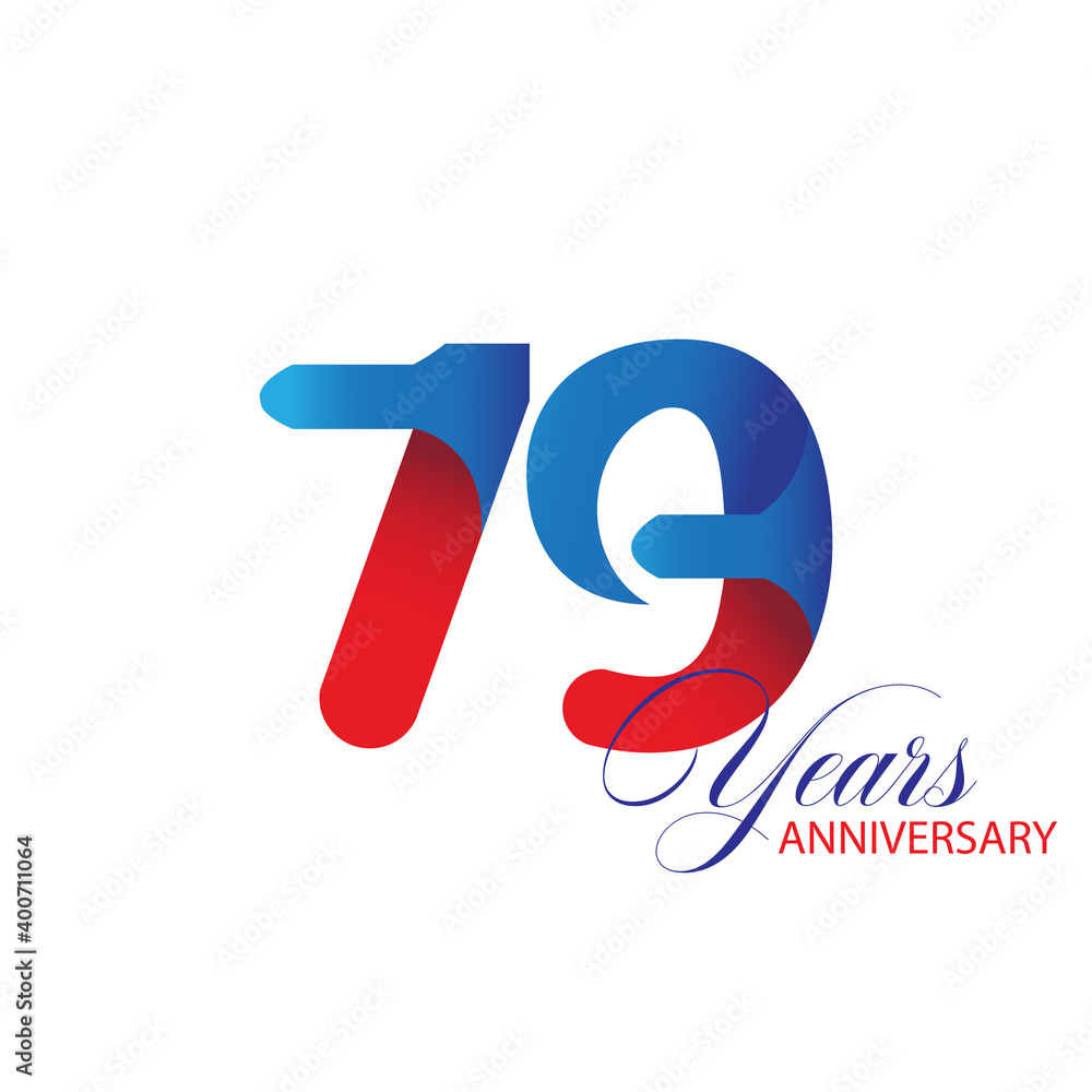 79 Year Anniversary celebration Vector Template Design Illustration 79 Year Anniversary celebration Vector Template Design Illustration