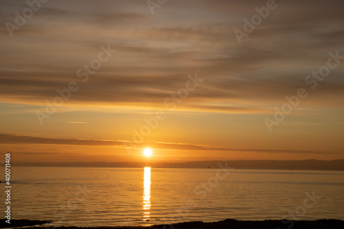 sunset over the sea