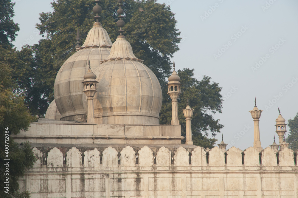 Fototapeta premium Moti Masjid, inside the Red Fort complex. Old Delhi. Delhi. India.