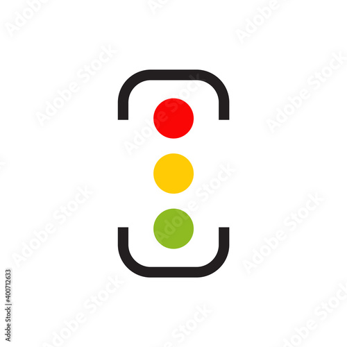 traffic light logo design template