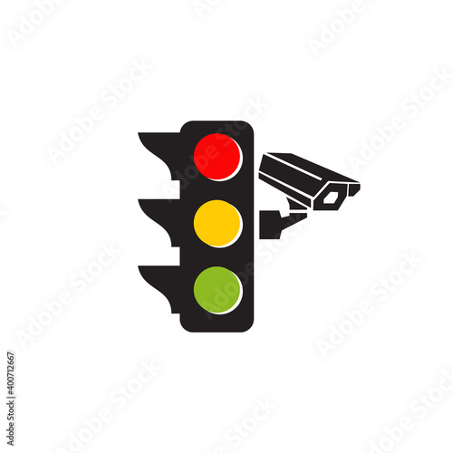 traffic light logo design template