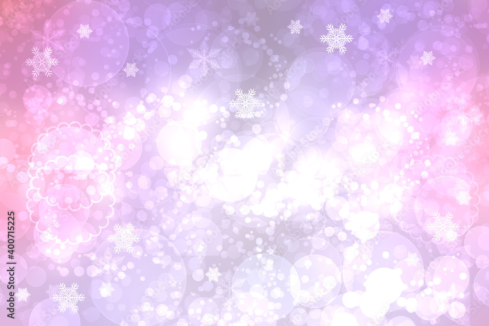 Abstract blurred festive light blue pink winter christmas or Happy New Year background with shiny blue and white bokeh lighted snowflakes and stars. Space for your design. Card concept. Abstract blurred festive light blue pink winter christmas or Happy New Year background with shiny blue and white bokeh lighted snowflakes and stars. Space for your design. Card concept.