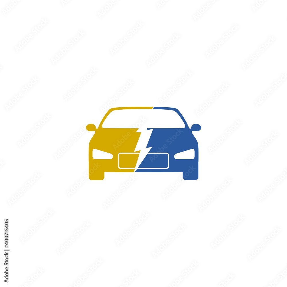 Fototapeta premium Eco car logo isolated on white background