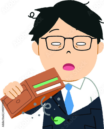 給料日前の金欠になったサラリーマン