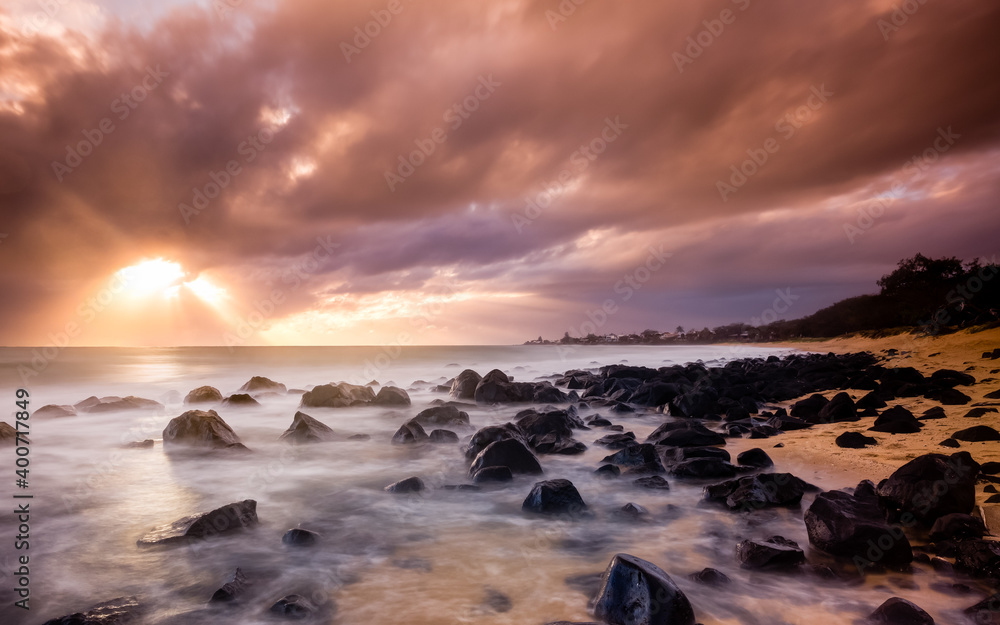 View of Kellys Beach and Bagara South in a Cloudy Morning View of Kellys Beach and Bagara South in a Cloudy Morning