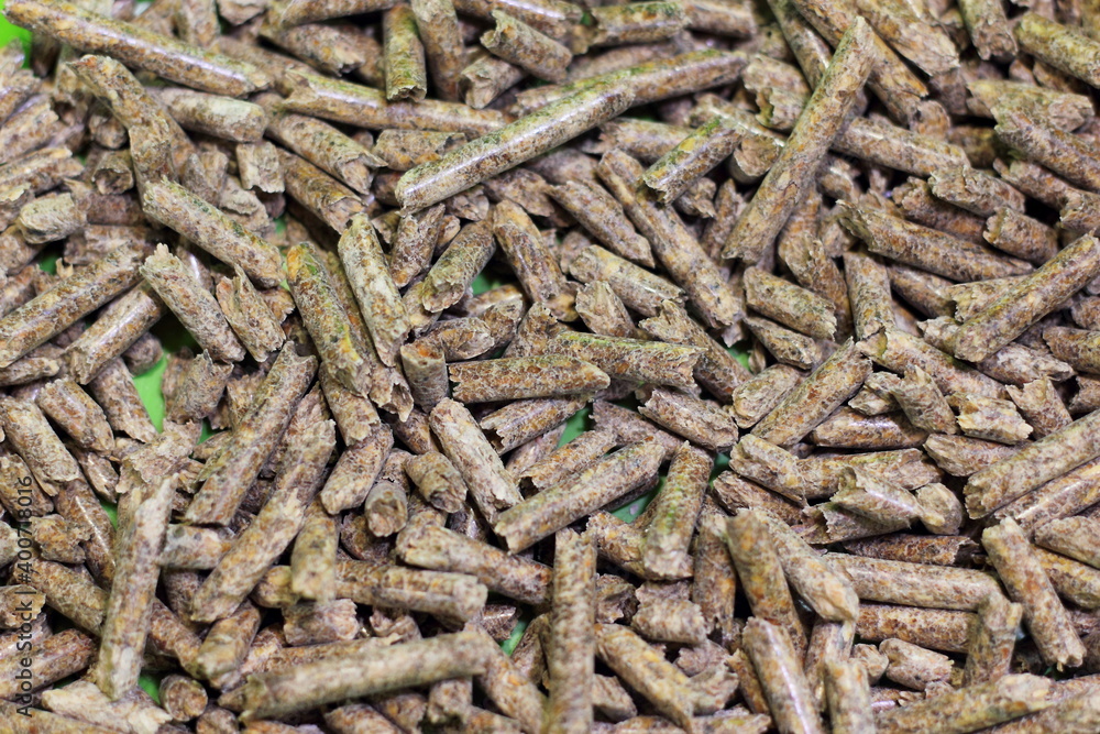 Wood natural pellets for composting toilet for pets. Soft focus Wood natural pellets for composting toilet for pets. Soft focus