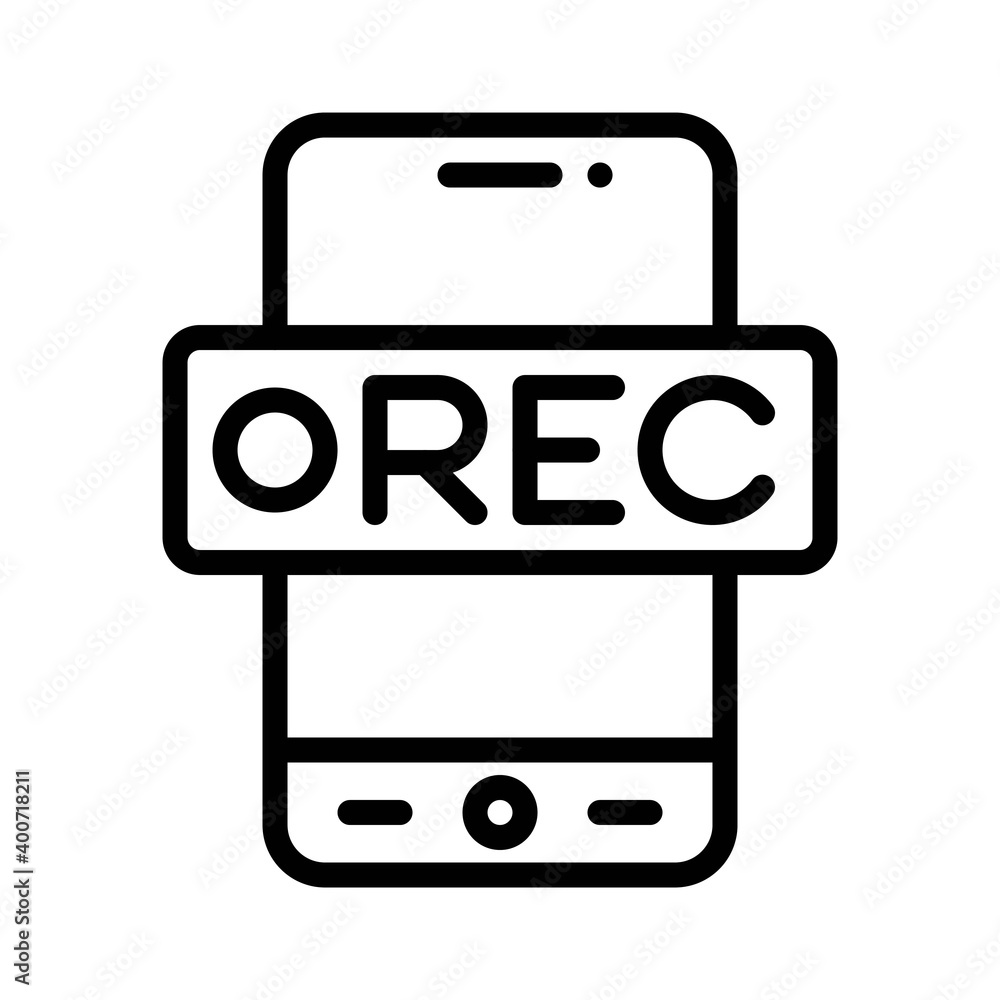 Recorder App icon, Mobile application vector illustration Recorder App icon, Mobile application vector illustration