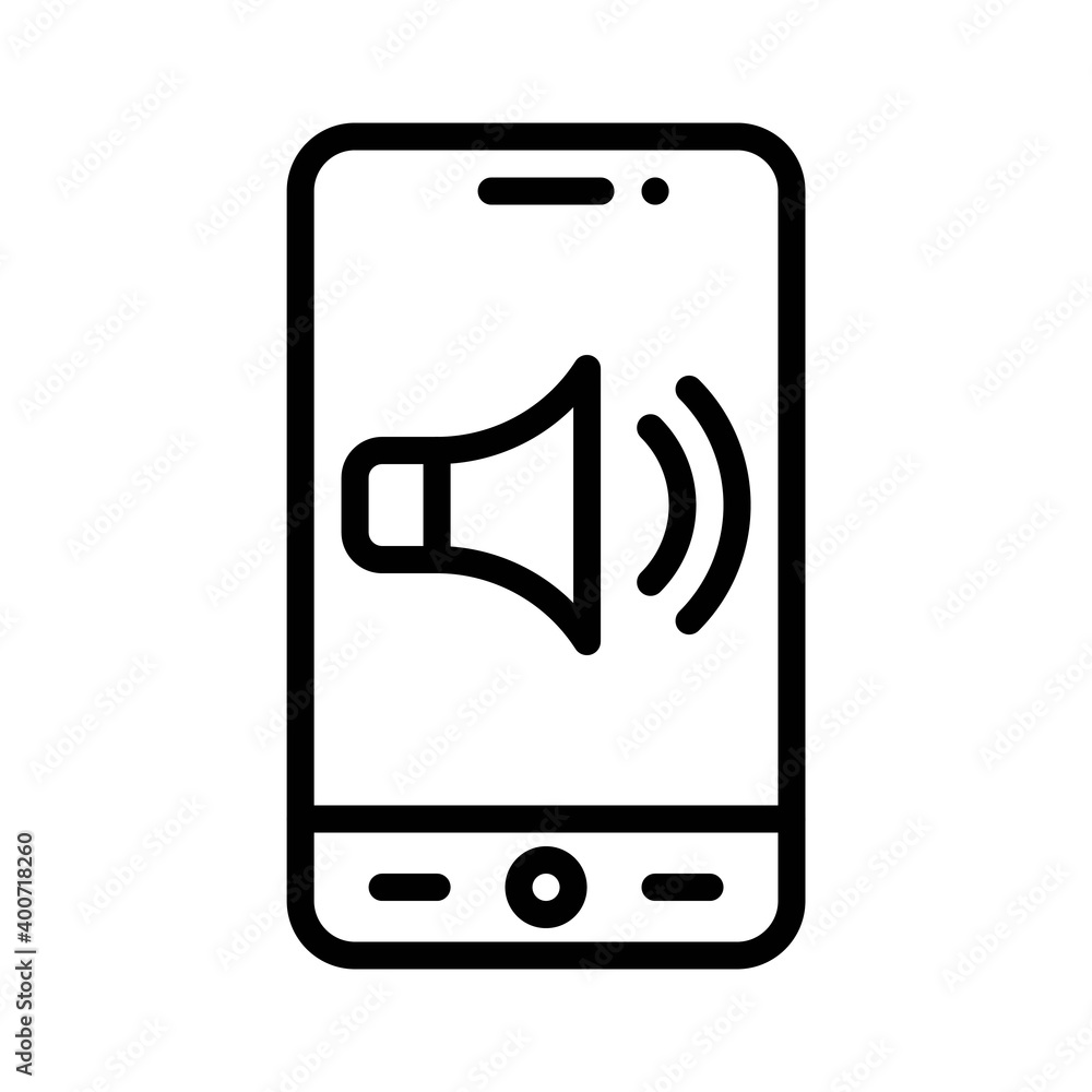 Volume level icon, Mobile application vector illustration Volume level icon, Mobile application vector illustration