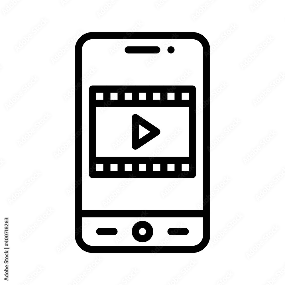 Multimedia App icon, Mobile application vector illustration Multimedia App icon, Mobile application vector illustration