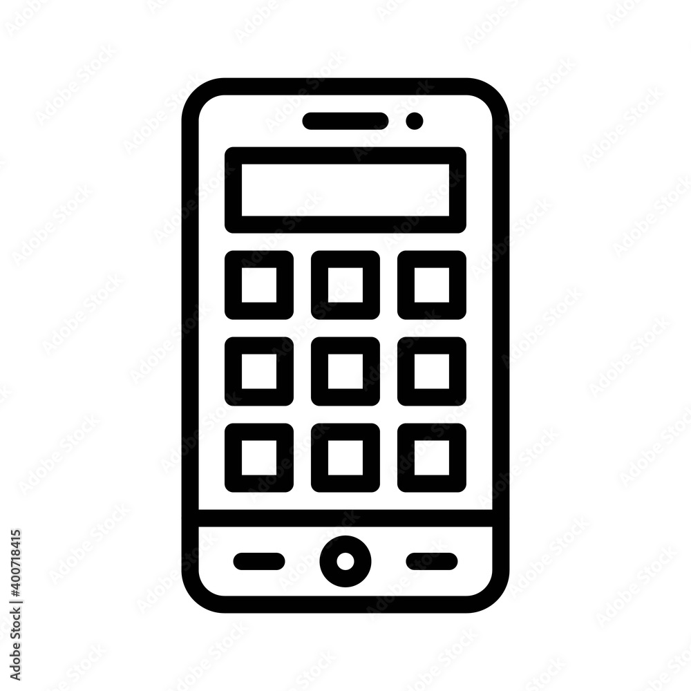 Calculator App icon, Mobile application vector illustration Calculator App icon, Mobile application vector illustration