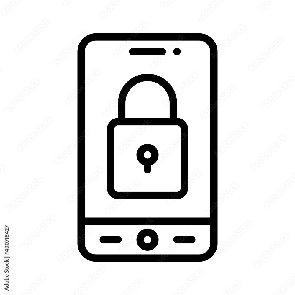 Security App icon, Mobile application vector illustration Security App icon, Mobile application vector illustration