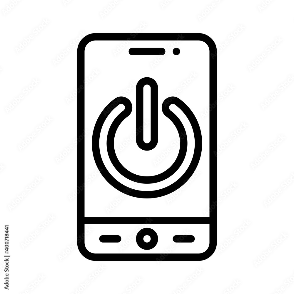 Power sign icon, Mobile application vector illustration Power sign icon, Mobile application vector illustration