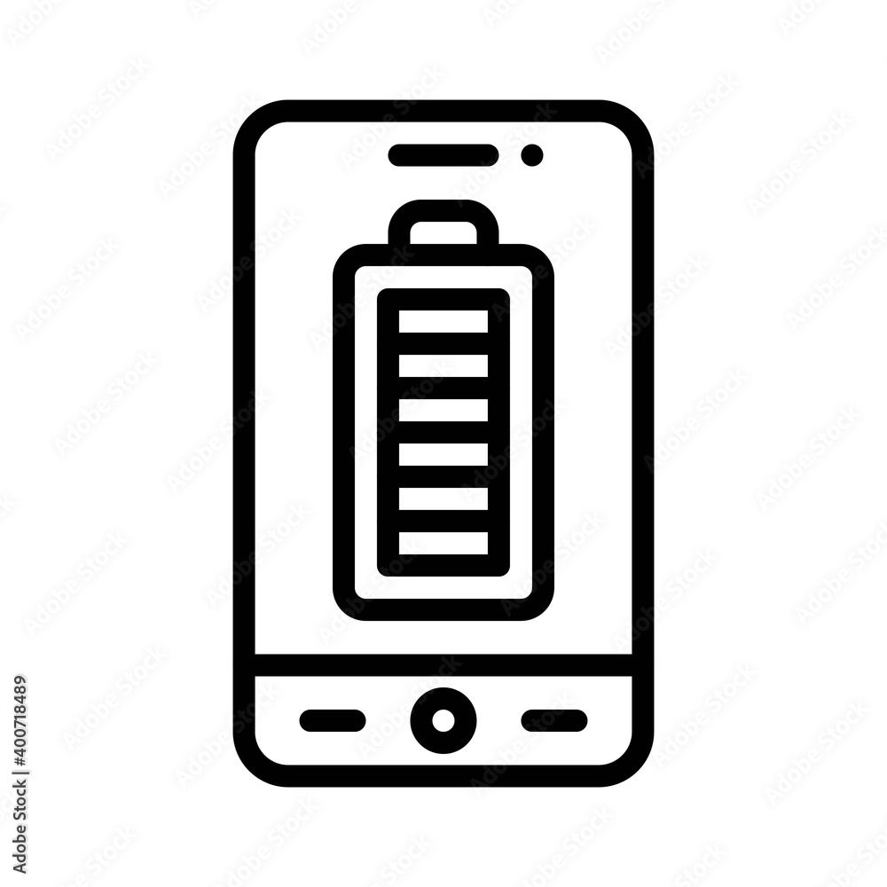Full battery icon, Mobile application vector illustration Full battery icon, Mobile application vector illustration
