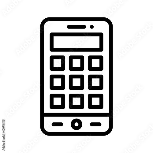 Calculator App icon, Mobile application vector illustration