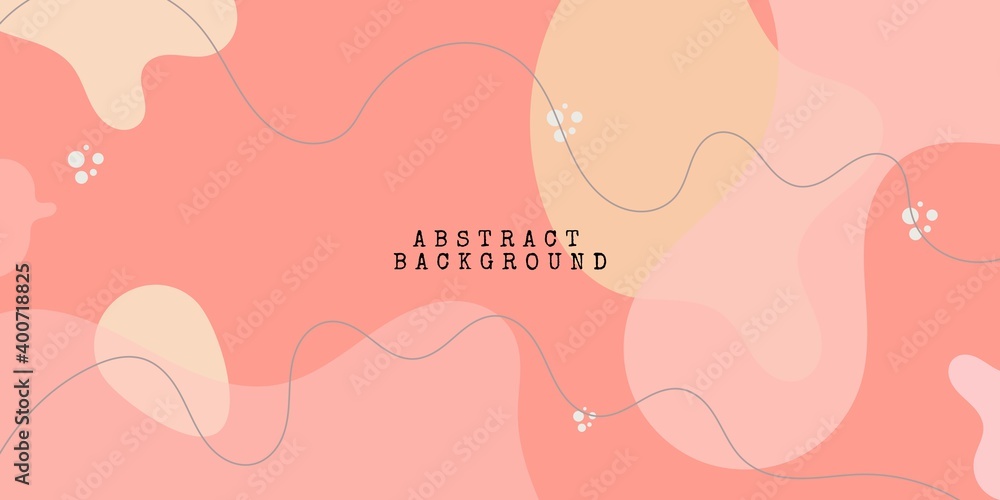 Modern and stylish abstract background with shapes and lines in pastel colors. Vector Illustration