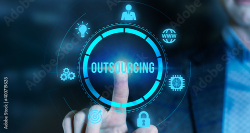 Internet, business, Technology and network concept. Outsourcing