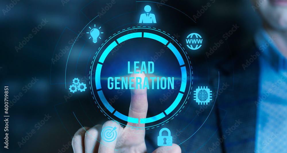 Internet, business, Technology and network concept.Lead generation Internet, business, Technology and network concept.Lead generation