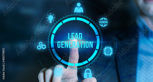 Internet, business, Technology and network concept.Lead generation