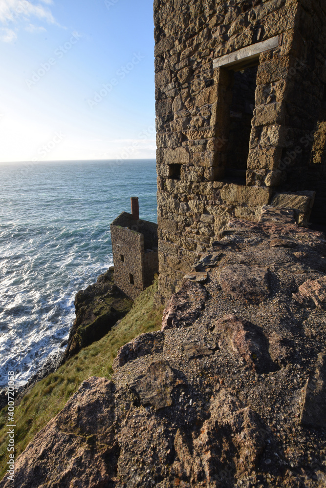 The ruins of tin mines at Botallack Cornwall