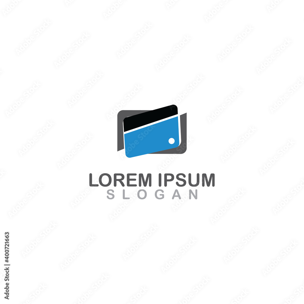 Wallet abstract logo vector illustration isolated flat logo design icon Wallet abstract logo vector illustration isolated flat logo design icon