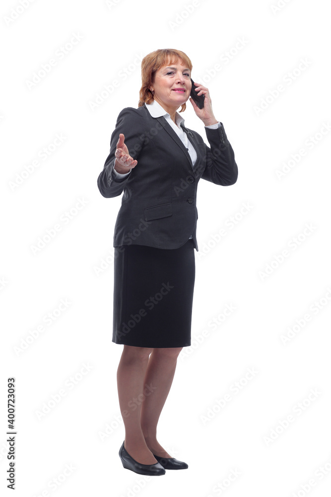 Nice professional businesswoman using her smartphone Nice professional businesswoman using her smartphone