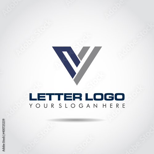 Abstract Letter V Logo Template. Vector Illustrator eps.10