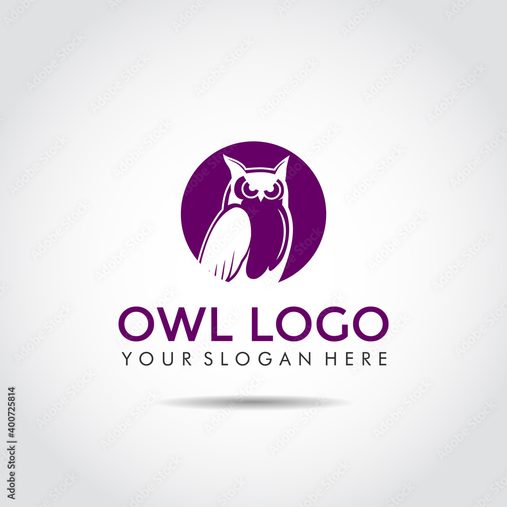 Owl Logo Template. Vector Illustrator Eps.10 Owl Logo Template. Vector Illustrator Eps.10