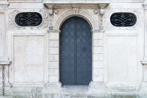 Poland Krakow medieval cathedral doors decorated with ornaments © Natalia