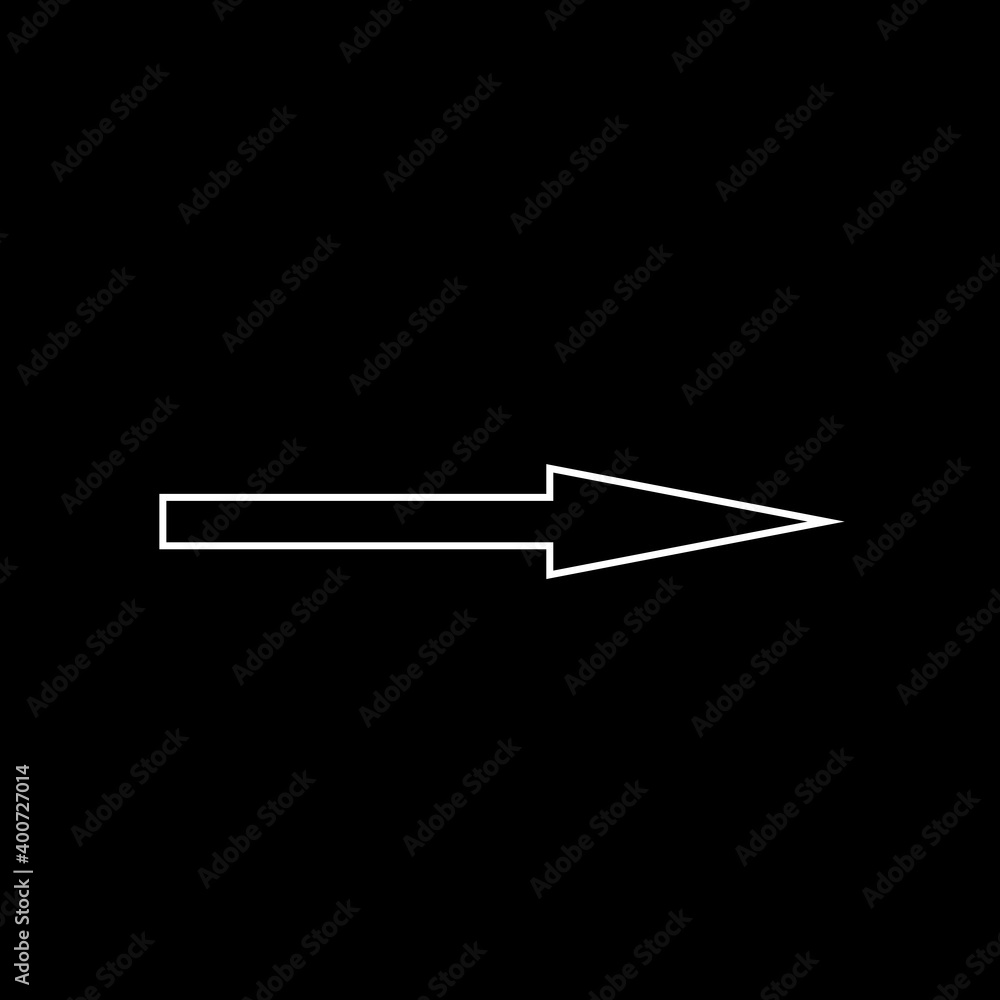 Arrow icon isolated on background. Trendy vector symbol. Arrow icon in flat style. Creative arrow template for web site, app, graphic design, ui and logo. Arrow vector symbol