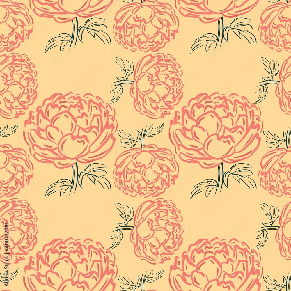 Obraz premium seamless floral pattern