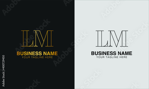 LM L M initial based abstract modern minimal creative logo vector template image. luxury logotype logo