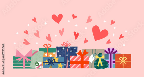 プレゼントボックスのベクターイラスト