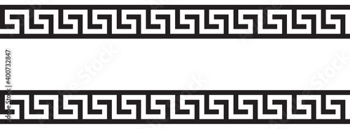 Seamless Greek Ornament black and white decoration