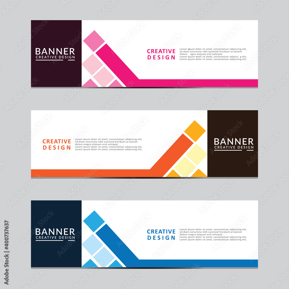 Fototapeta premium Vector abstract geometric design banner web template. Modern design. Vector illustration