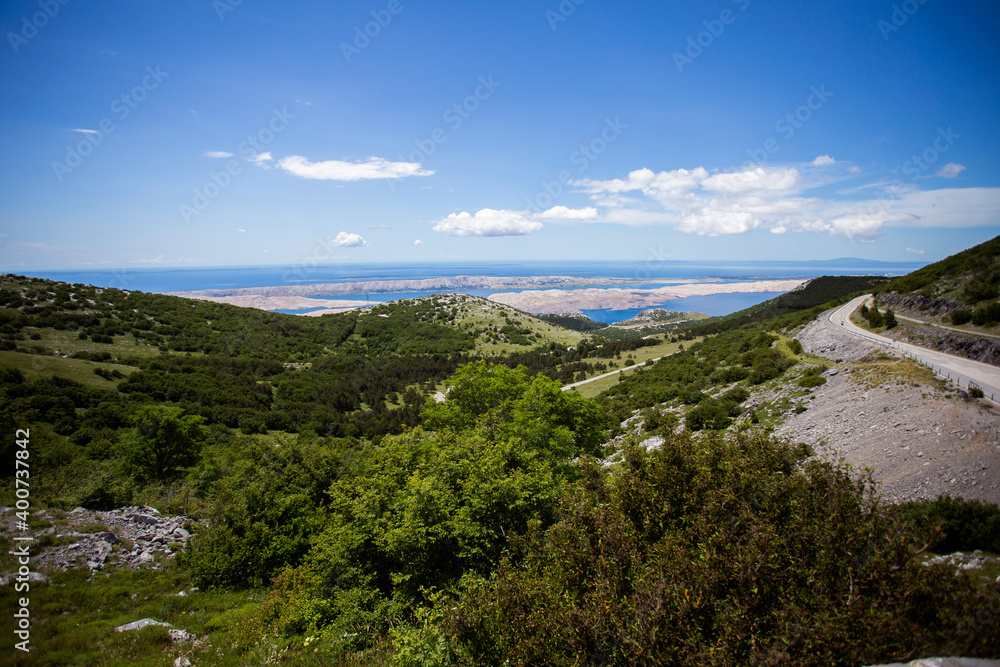 Velebit mountain landscape in Baske ostarije, Croatia