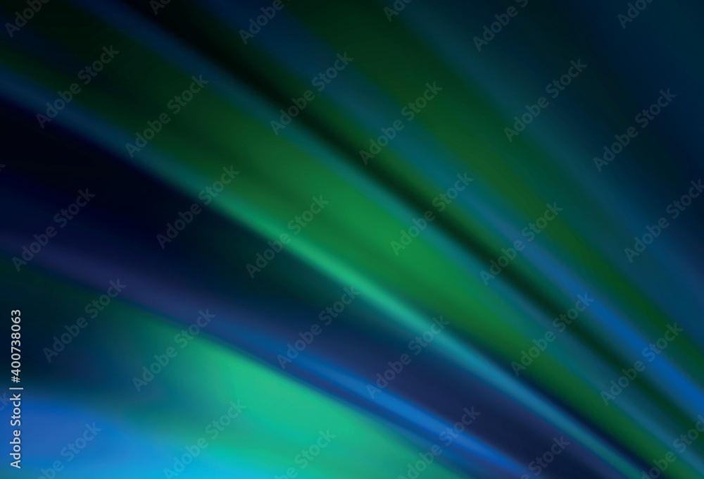 Fototapeta premium Dark Blue, Green vector blurred bright pattern.