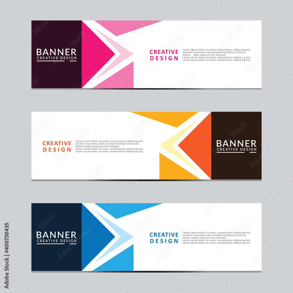 Vector abstract geometric design banner web template. Modern design. Vector illustration Vector abstract geometric design banner web template. Modern design. Vector illustration
