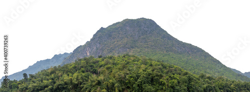 Beautiful landscape mountain in Thailand isolate on white background