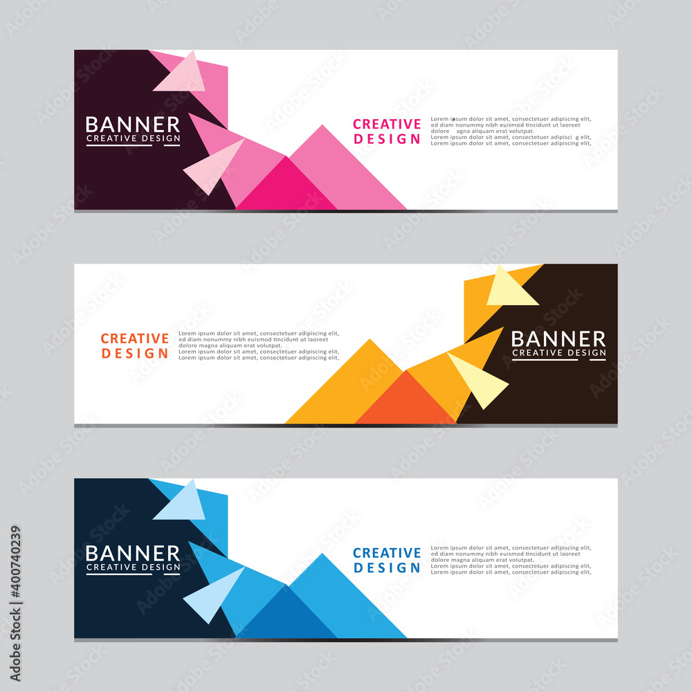Fototapeta premium Vector abstract geometric design banner web template. Modern design. Vector illustration